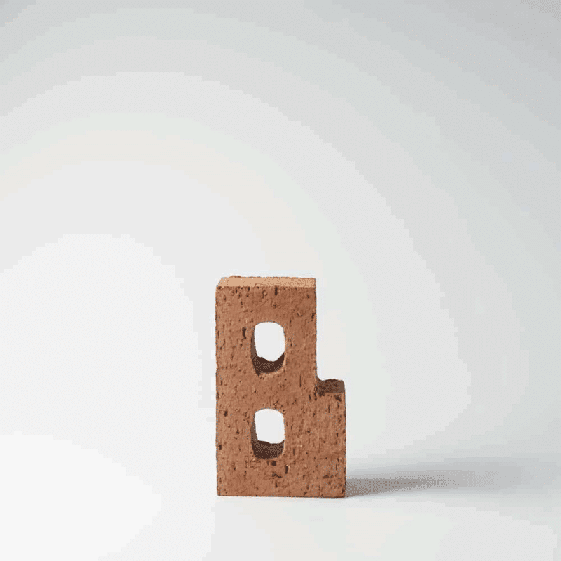 L shape terracotta brick