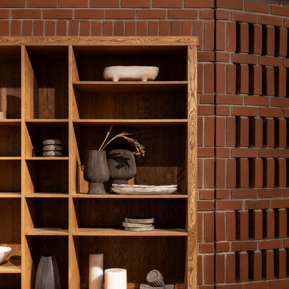 Roman inspired face brick wall