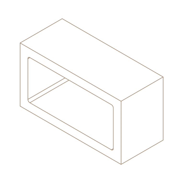 Rectangular Block Technical Drawing Rectangle Single Pane Screen Block | Klay South Africa
