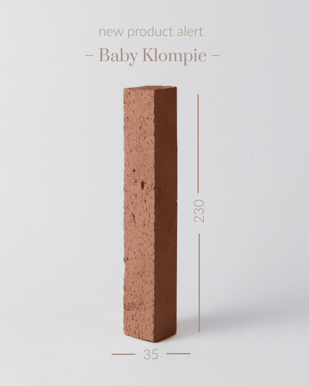 Baby klompie with dimensions 230x35x35